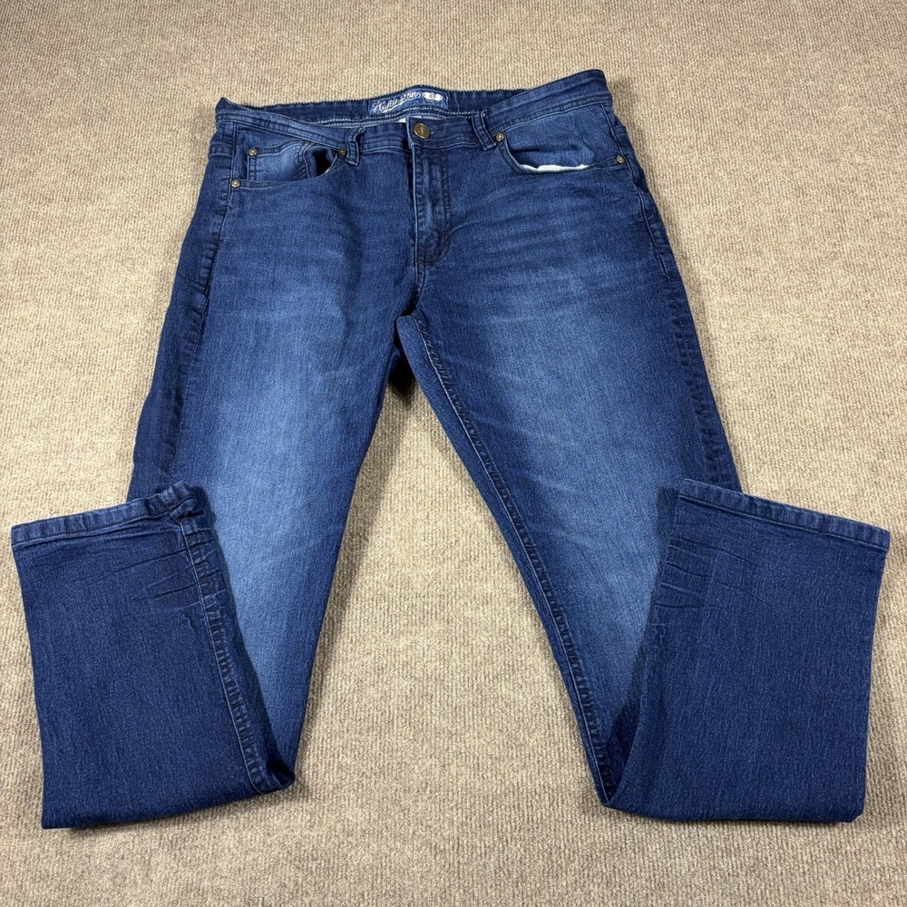 Huntington Beach Club Mens Jeans 32x32 Blue Stretch Straight Leg Medium Wash